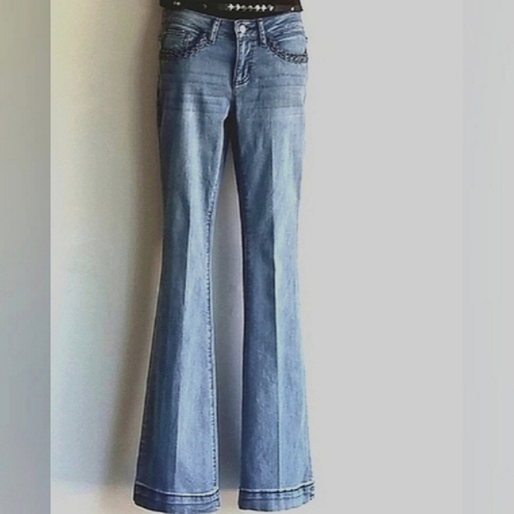 Earl Braided Pocket Y2K Bootcut Flare Jeans ⭐️⭐️ - Picture 6 of 7